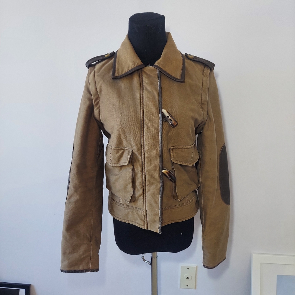 Brown Aviator Jacket With Detachable Sleeves - image 1